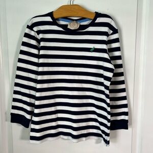 TBBC PIMA COTTON STRIPPED TEE ELBOW PATCHES SIZE 8